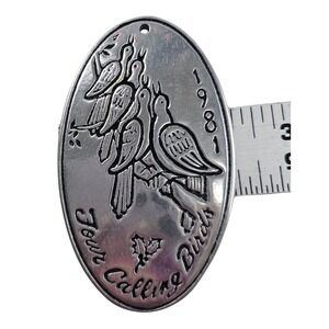 Vtg‎ 1981 Wilton Armetale Twelve Days of Christmas Four Calling Birds Ornament